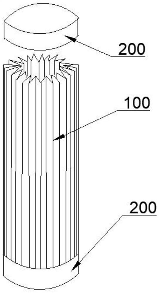 Folding natural gas filter element