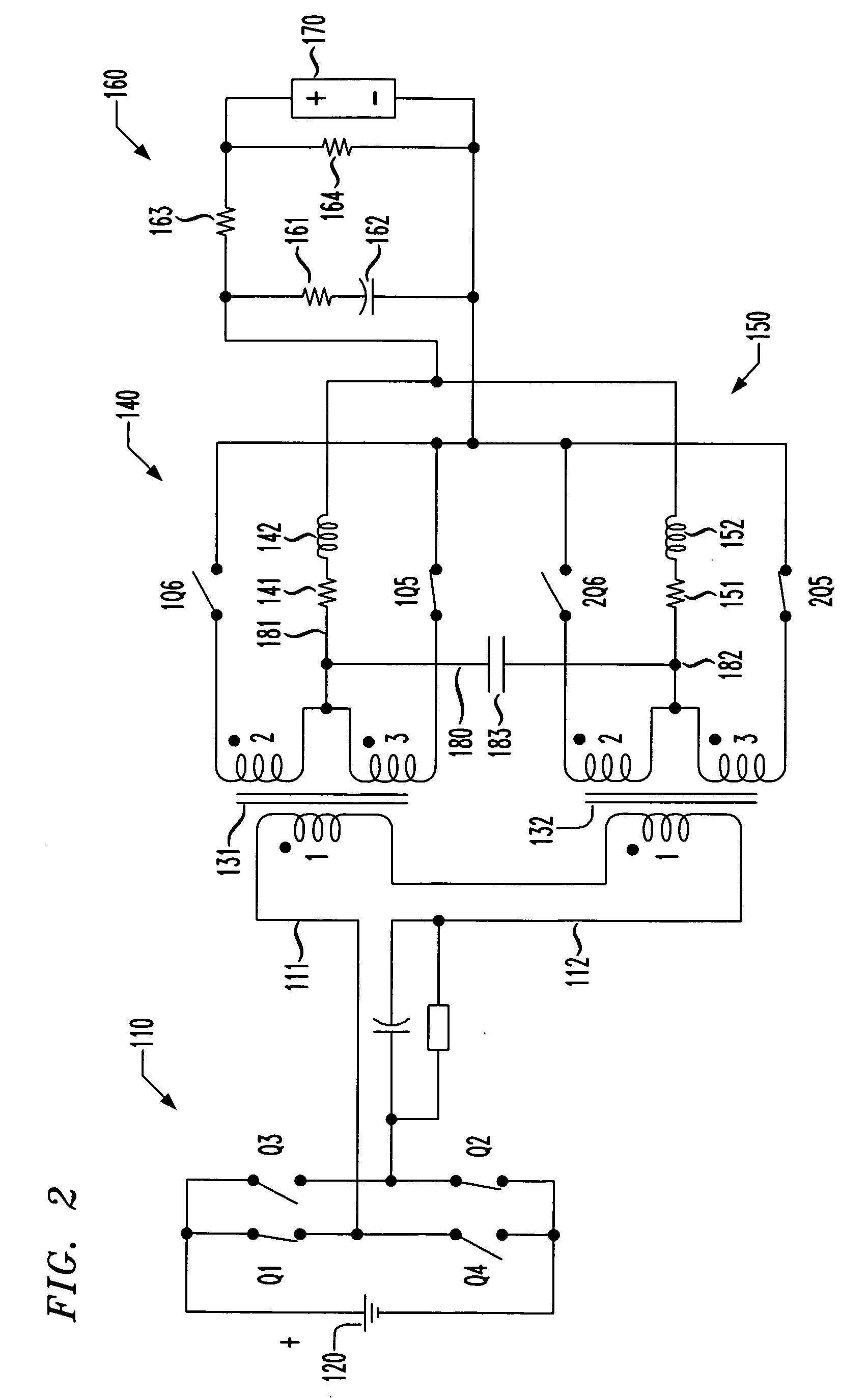 Circuit and method for reducing voltage spikes due to magnetizing current imbalances and power converter employing the same