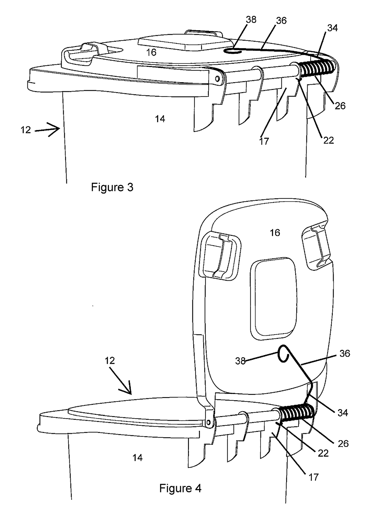 Bin lid closing device