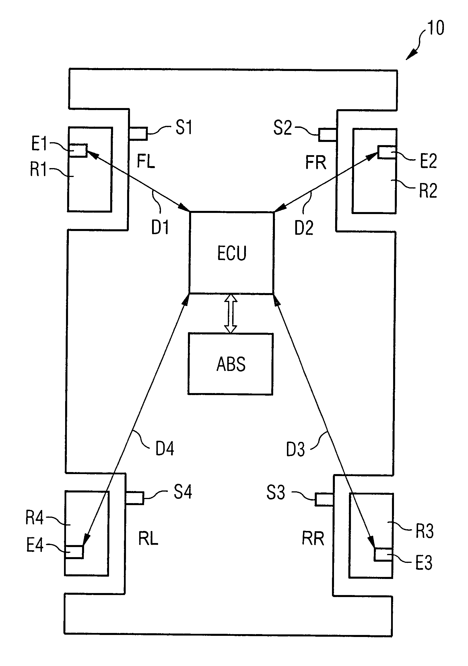 Method and system for monitoring the wheels of motor vehicle