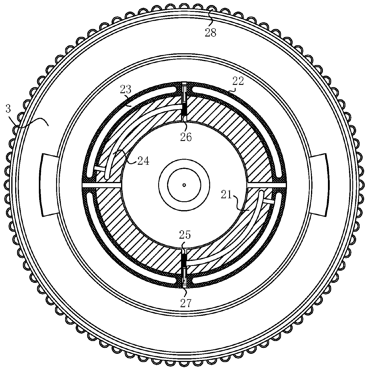 Waterproof halogen-free flame-retardant cable