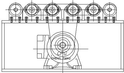 Horizontal rotary roller conveyer