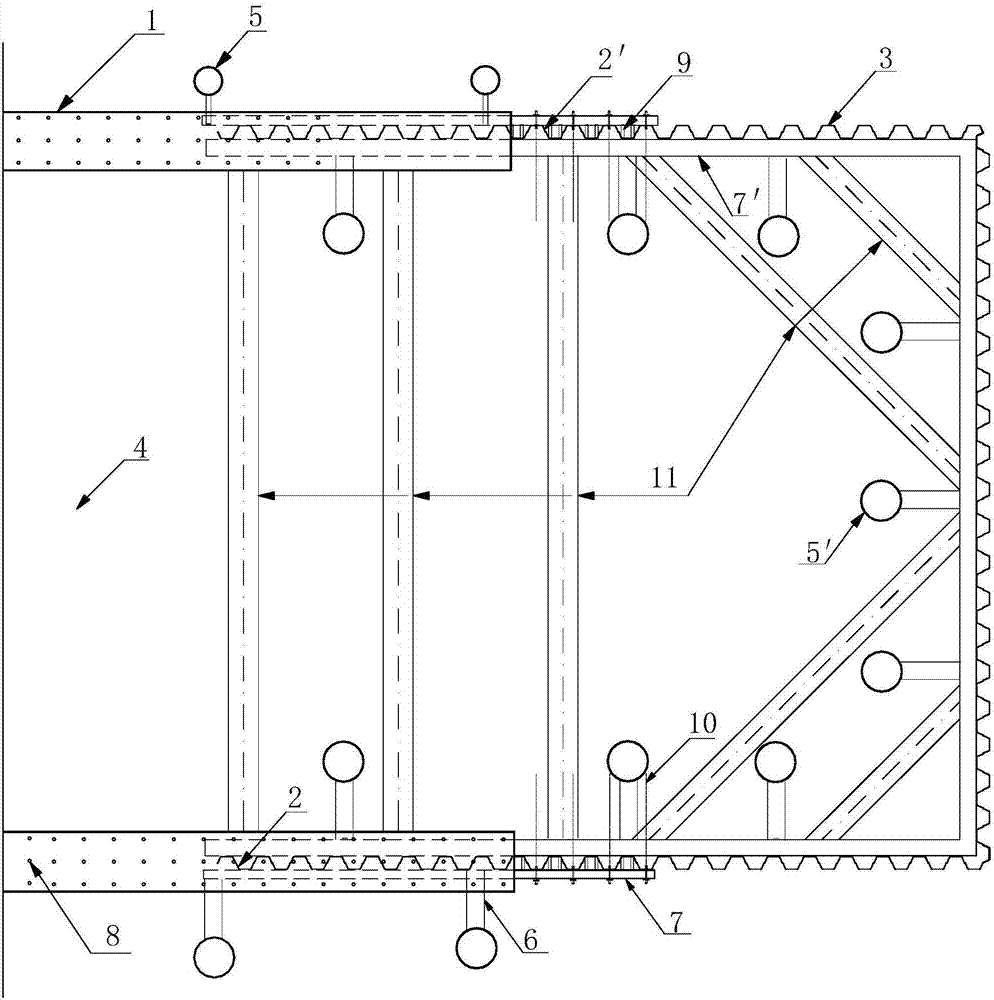 Near-shore area three-sided combined cofferdam