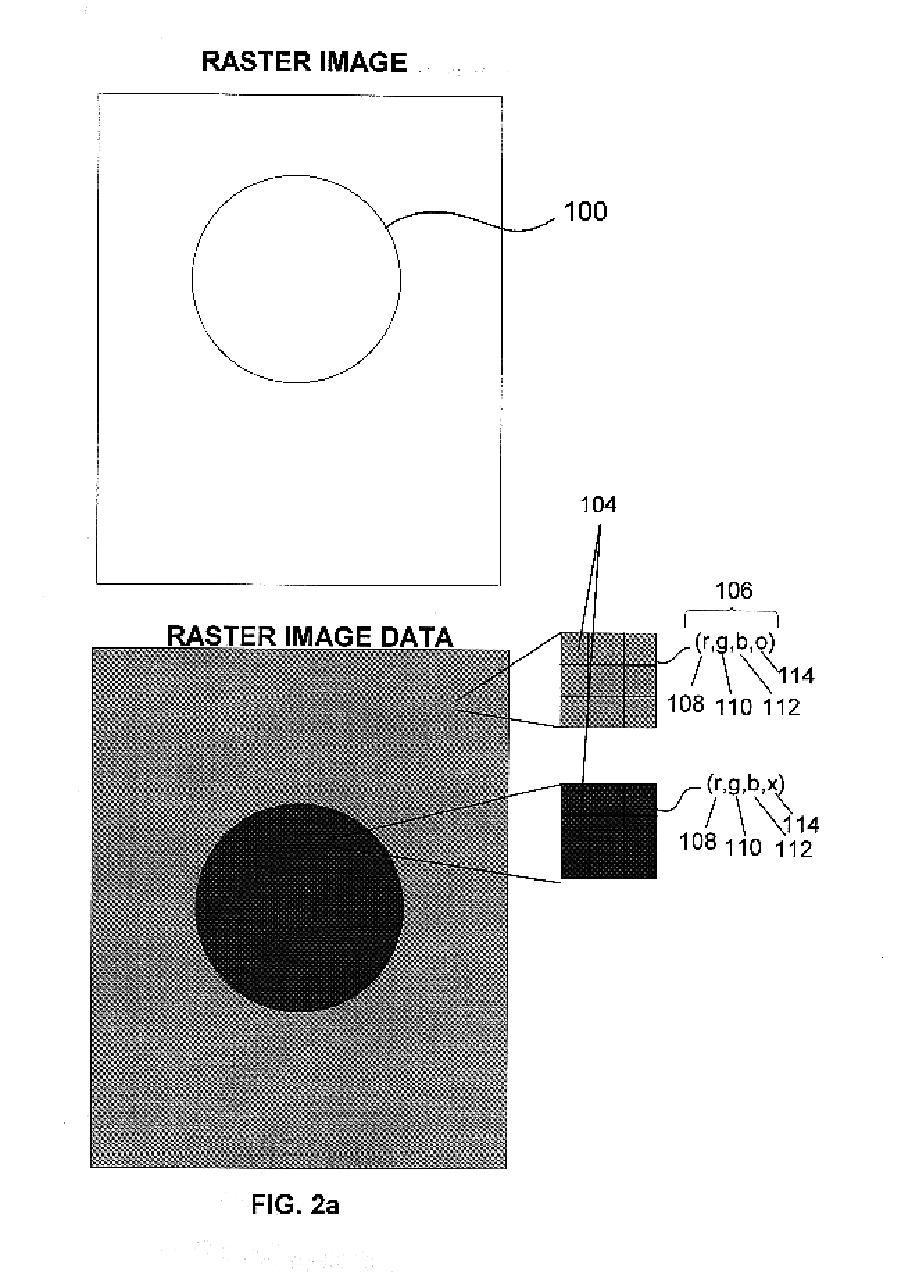 Mixed but indistinguishable raster and vector image data types