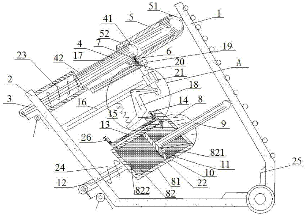 A brake device for preventing accidental stepping on the gas pedal of a car