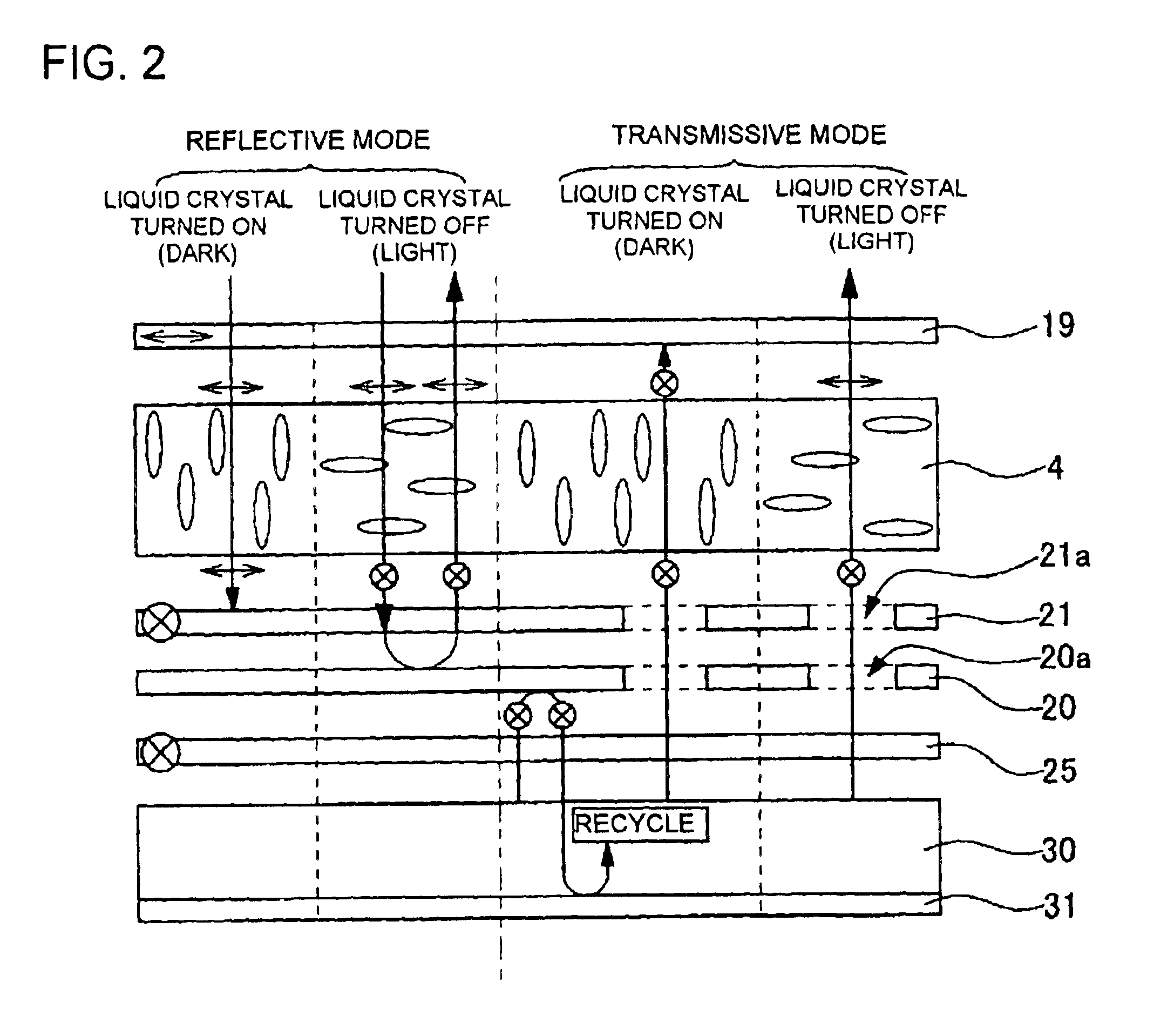 Liquid crystal display device with a partial reflector and a polarizer on the partial reflector and an electronic apparatus