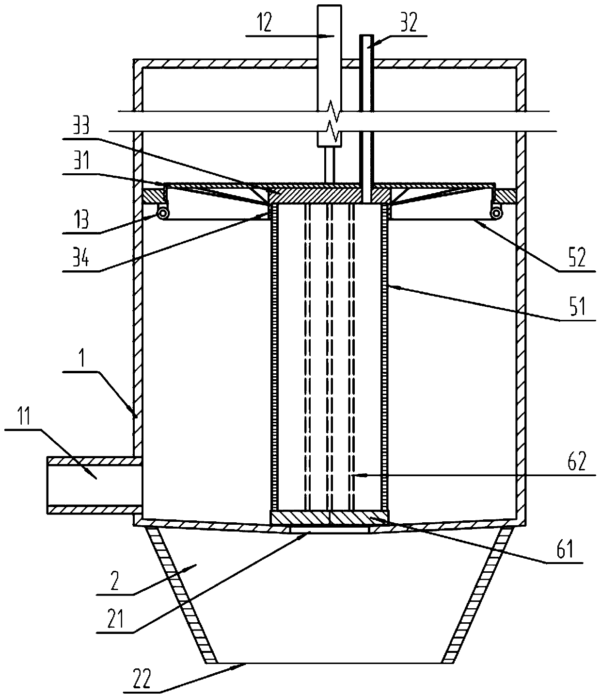 Bag string suction and dust collector