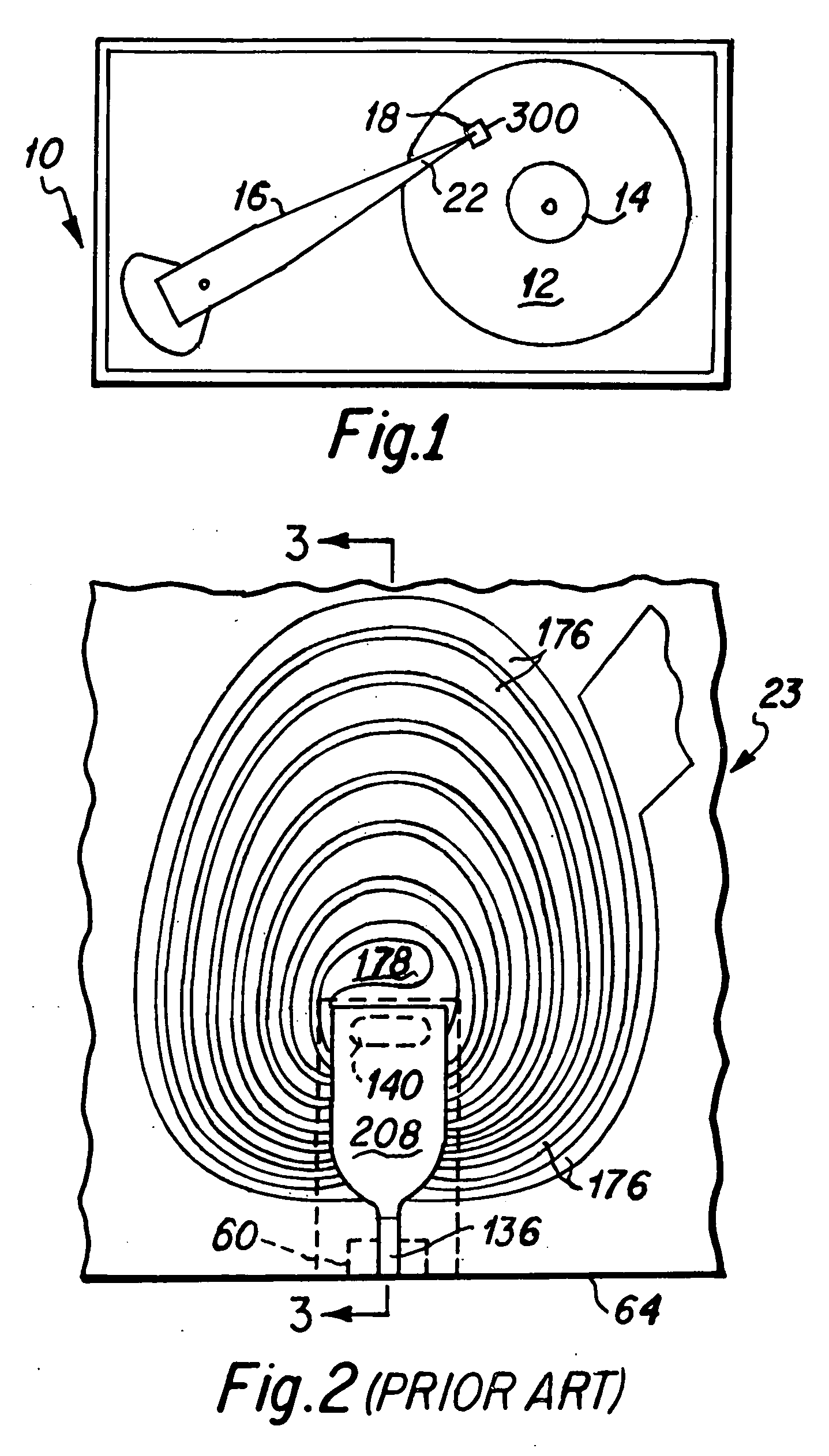 Magnetic head having reduced induction coil electrical resistance and method for the fabrication thereof