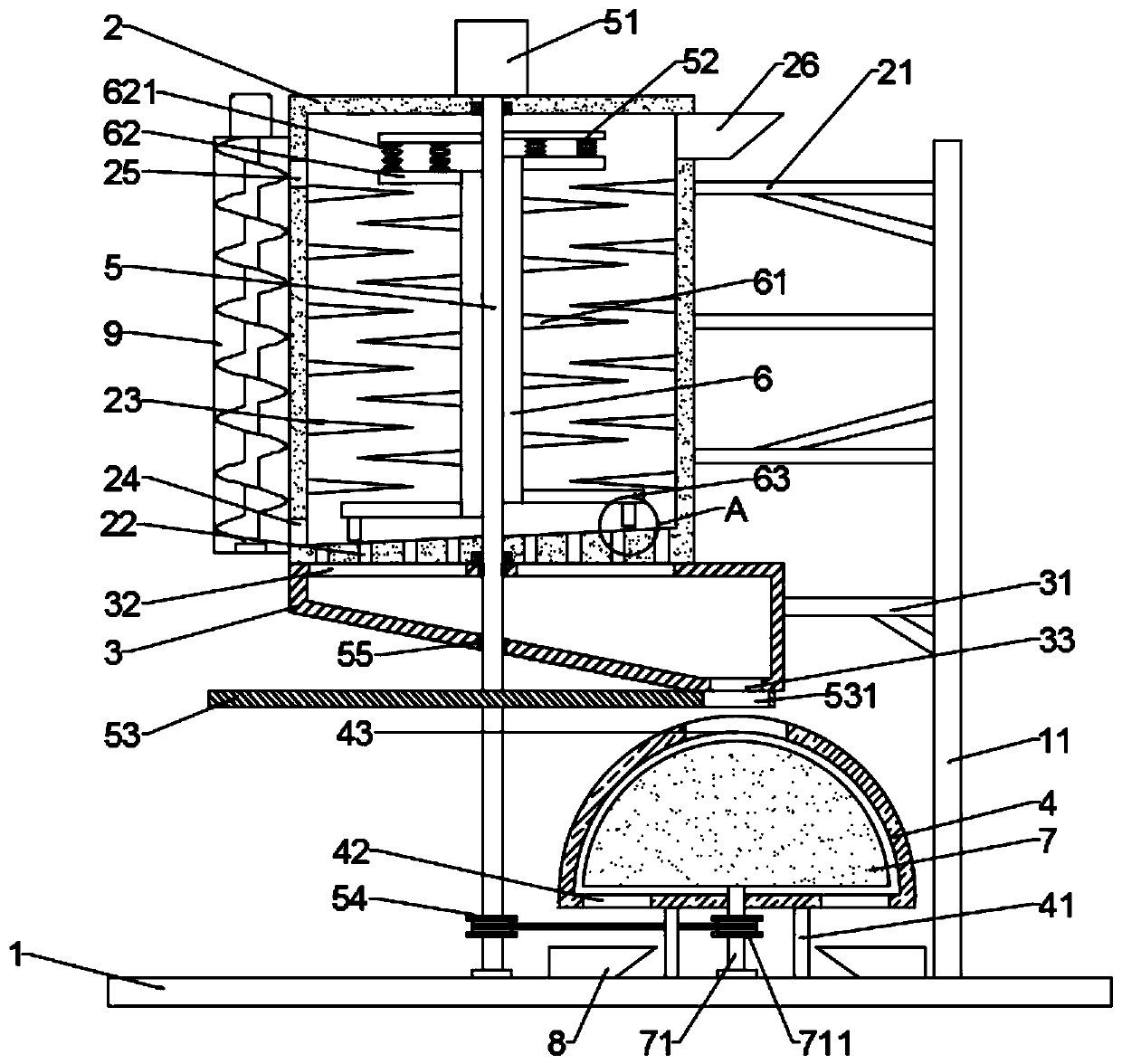 A crushing and grinding integrated machine for the preparation of Chinese medicinal materials