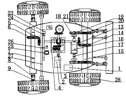 Triangular crawler wheel translation mechanism for rescue robot