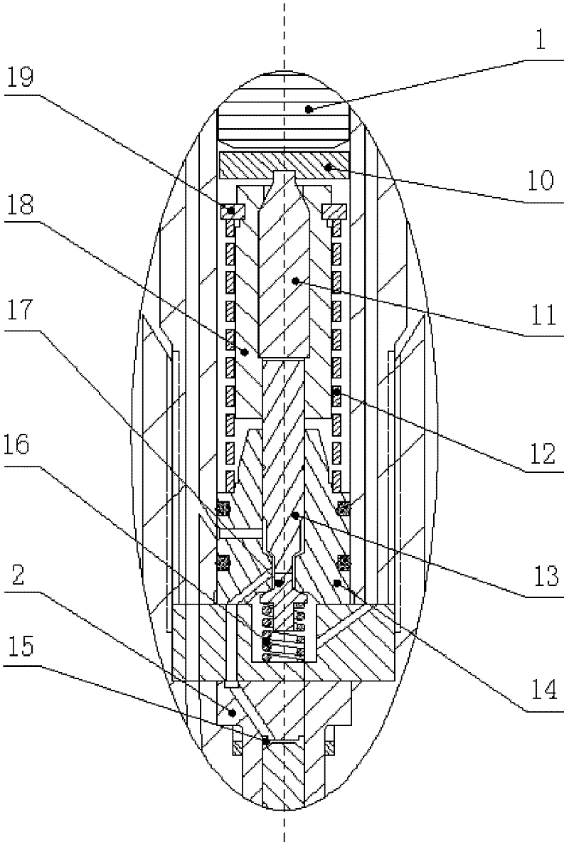 Low oil return type piezoelectric control fuel injector