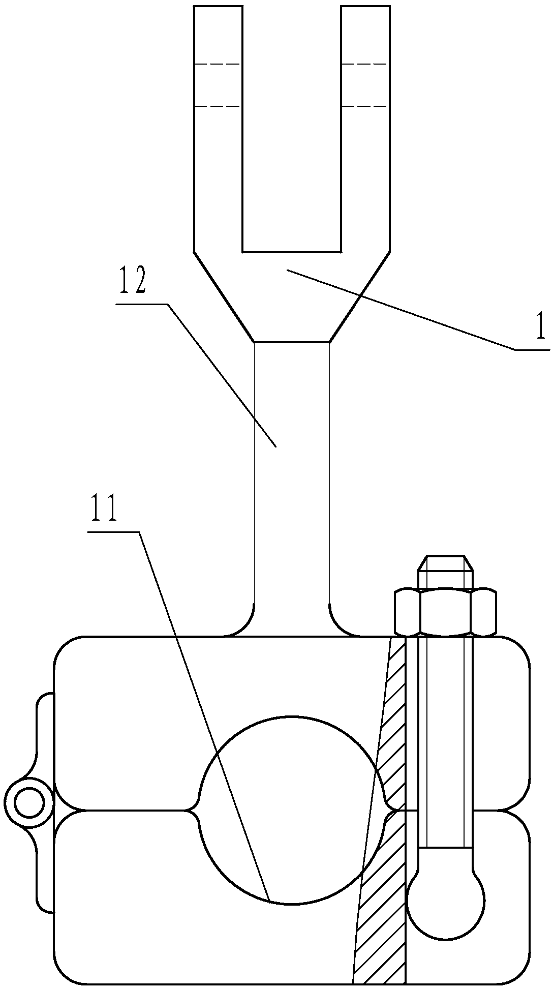 Ground potential quick installation windproof bias composite insulator wire installation tool