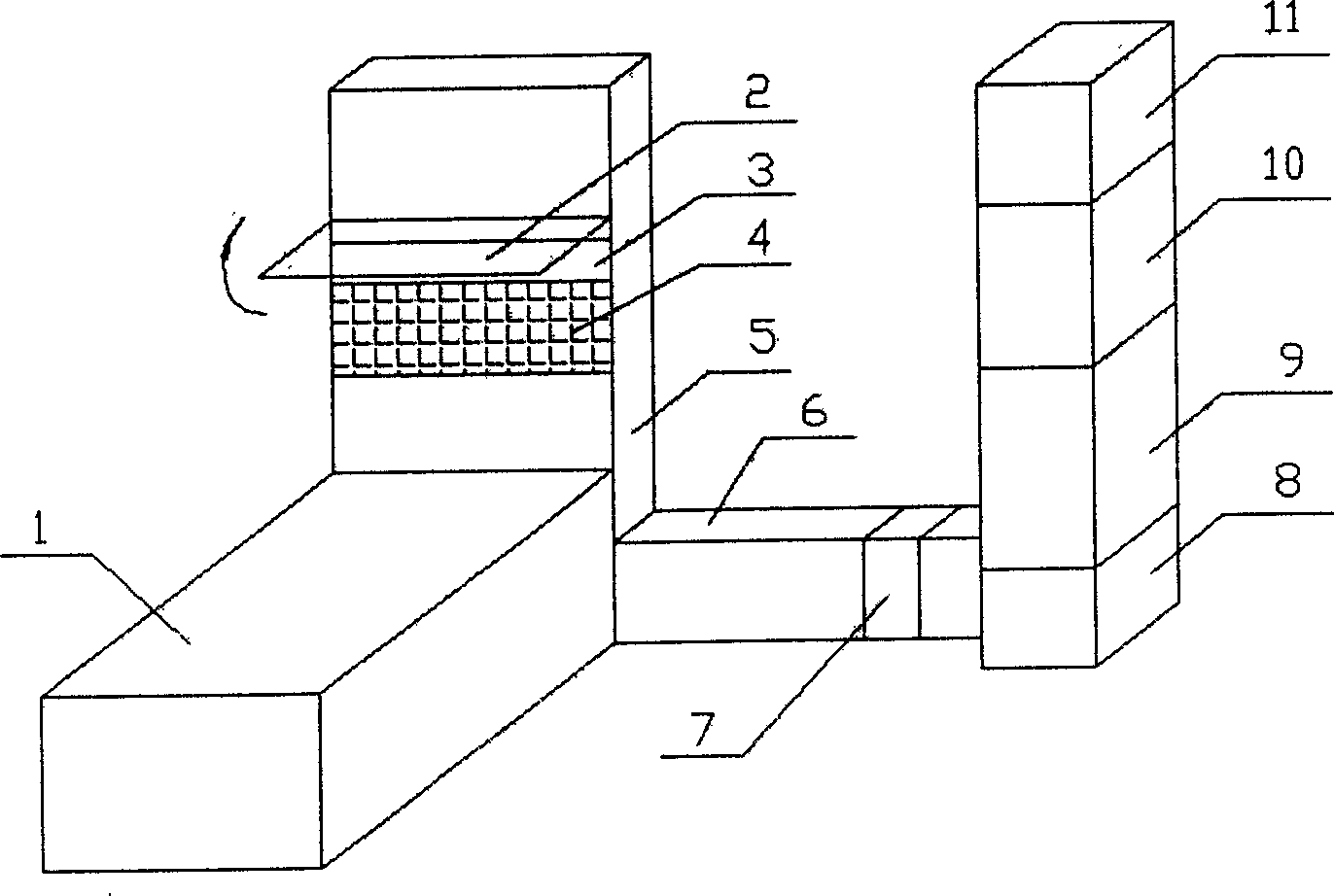 Diretional negative pressure fast installing type indoor air quality control method and device