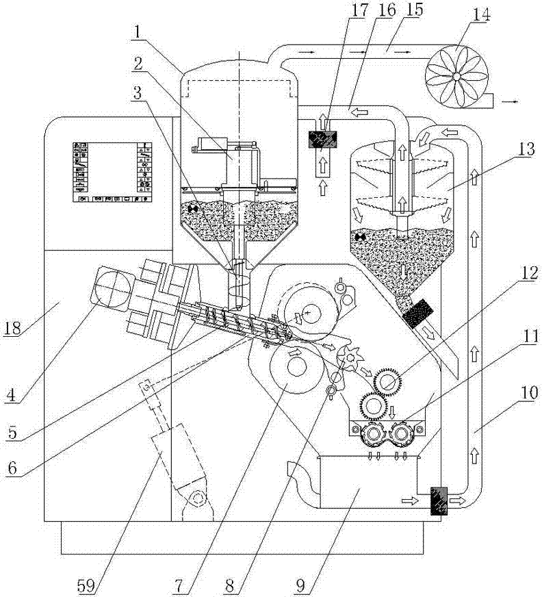 Dry method pelletizing machine