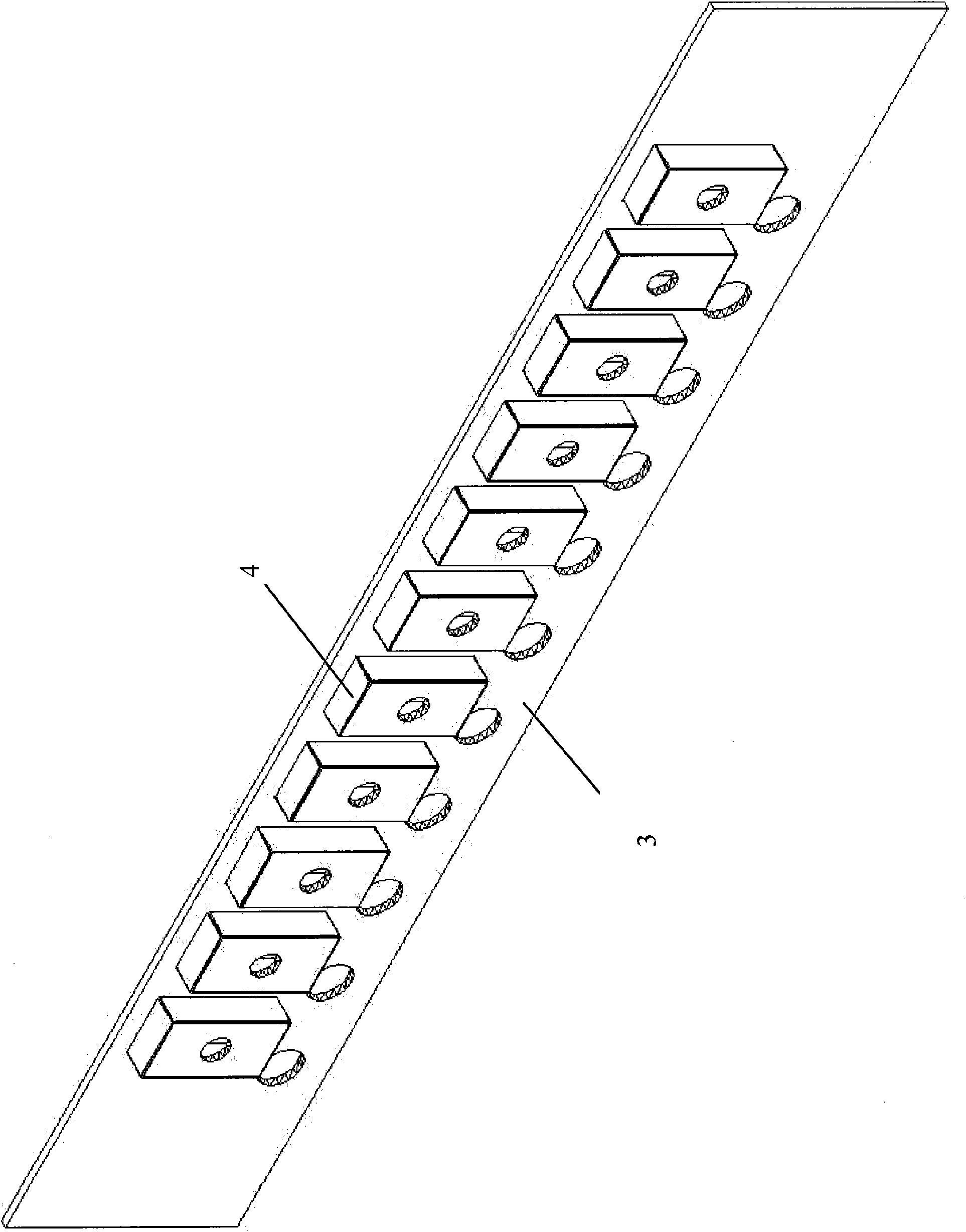 Prolate glass sealed surface mounting diode and packaging tape thereof