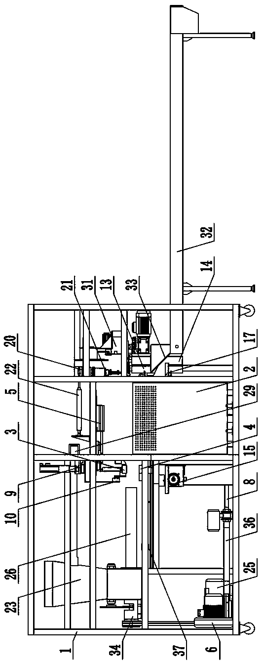 Bagging machine for automatic bagging and mouth tying of edible mushrooms