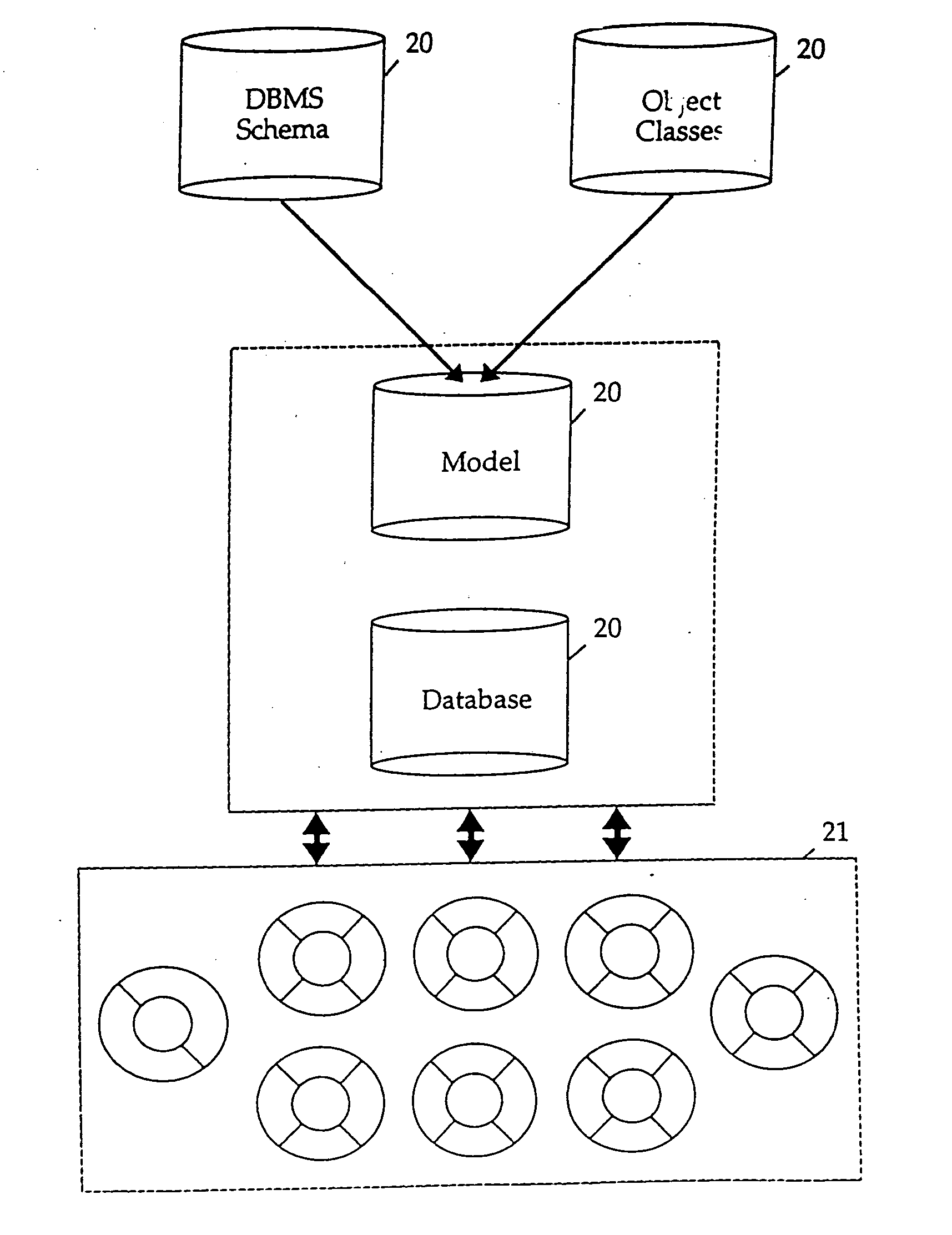 Method and apparatus for mapping objects to multiple tables of a database