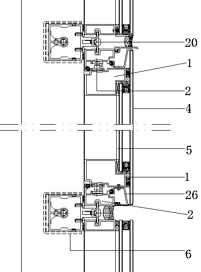 Glass curtain wall hidden external casement window