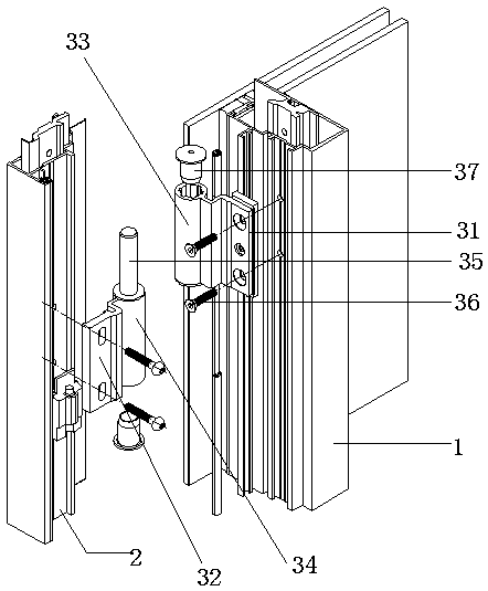 Glass curtain wall hidden external casement window