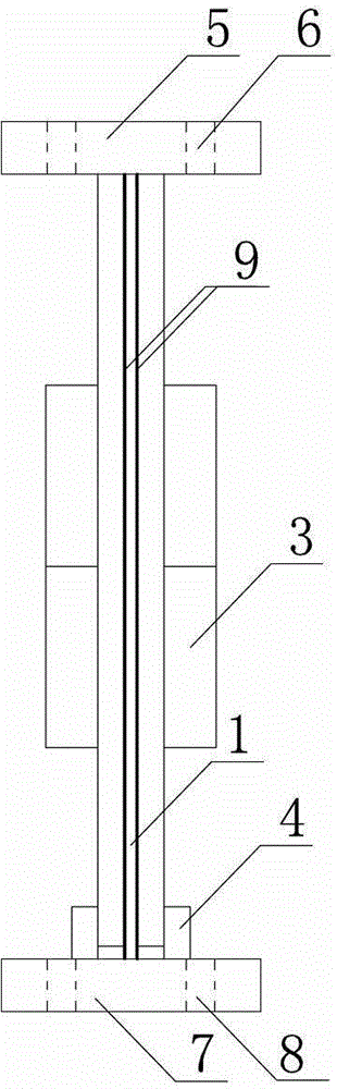 Buckling-restrained shearing steel plate energy dissipation device with clamping plates