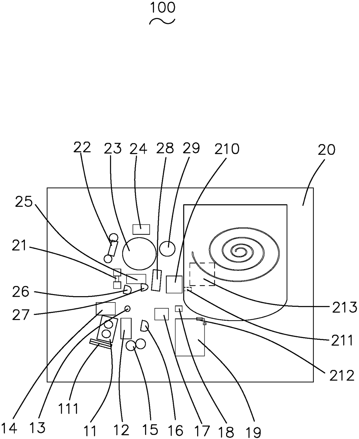 Electronic intelligent oxygen production device for vehicle