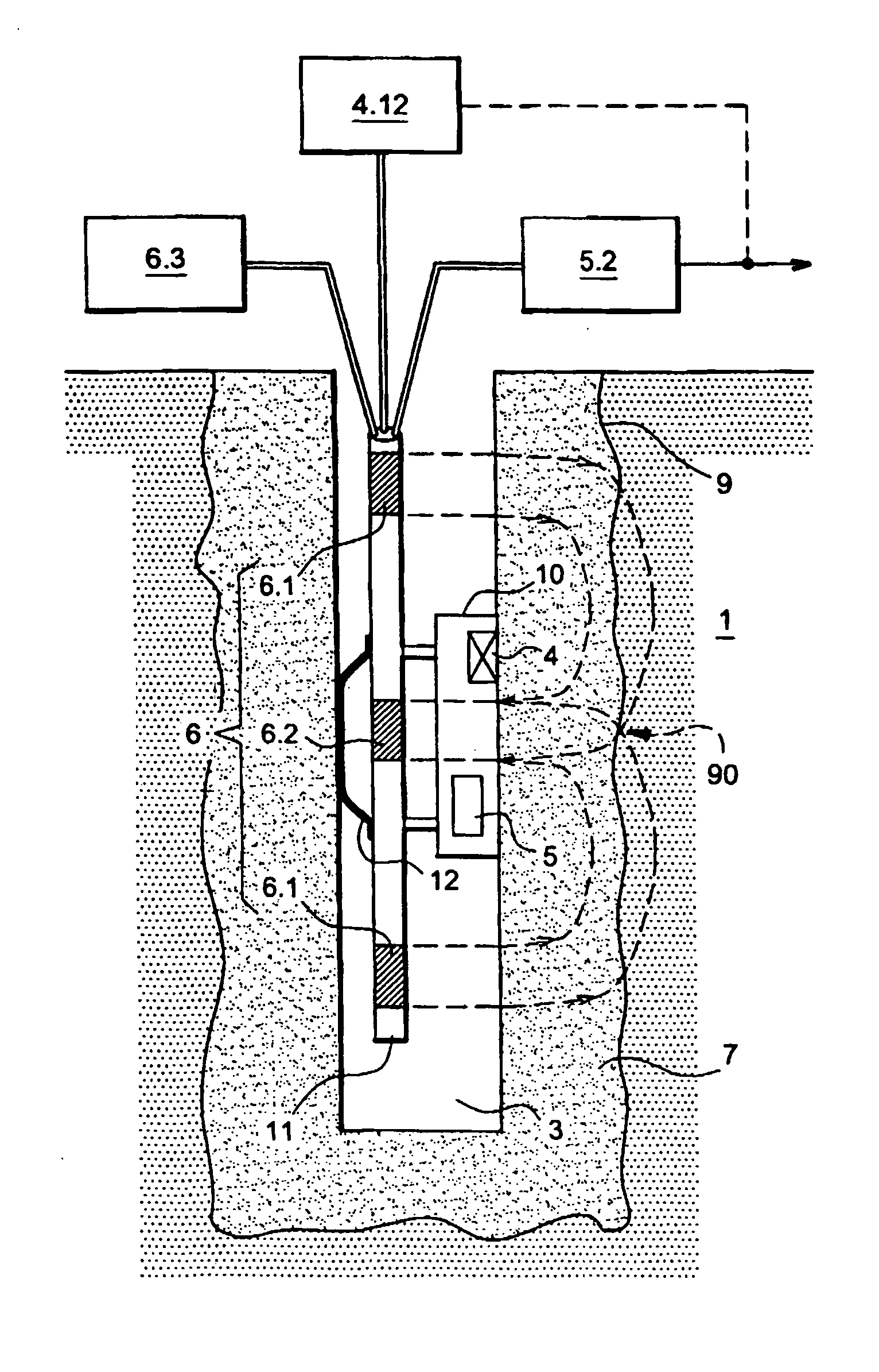 Process and device for the geophysical prospecting of a porous geological formation containing at least one electrolytic fluid