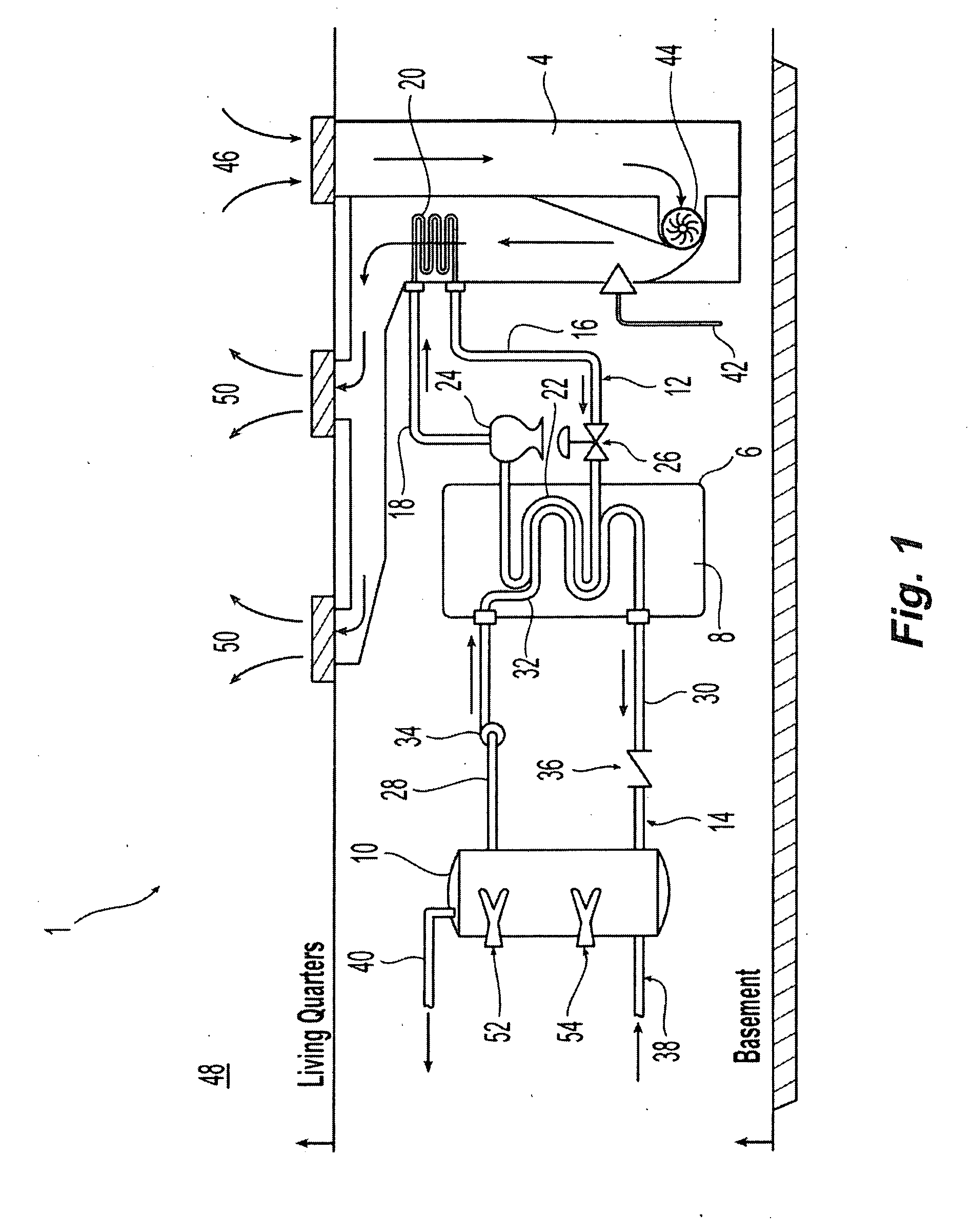 Active thermal energy storage system and tank for use therein