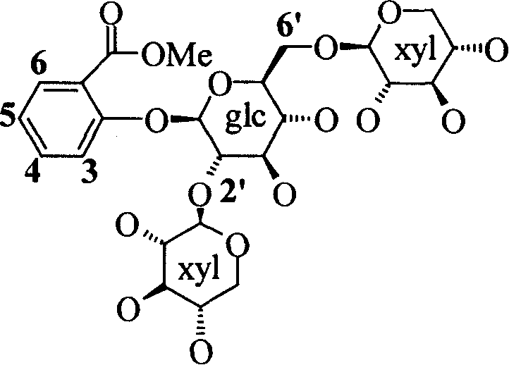 Compound in category of trioside methyl salicylate, oside ester saccharide