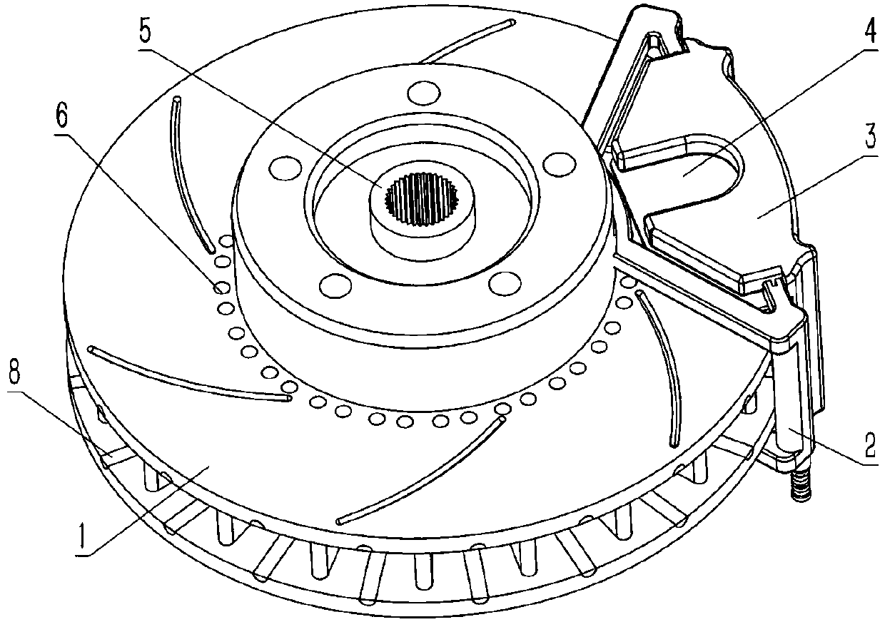 Heat pipe even-temperature heat dissipation device used for vehicle disc brake