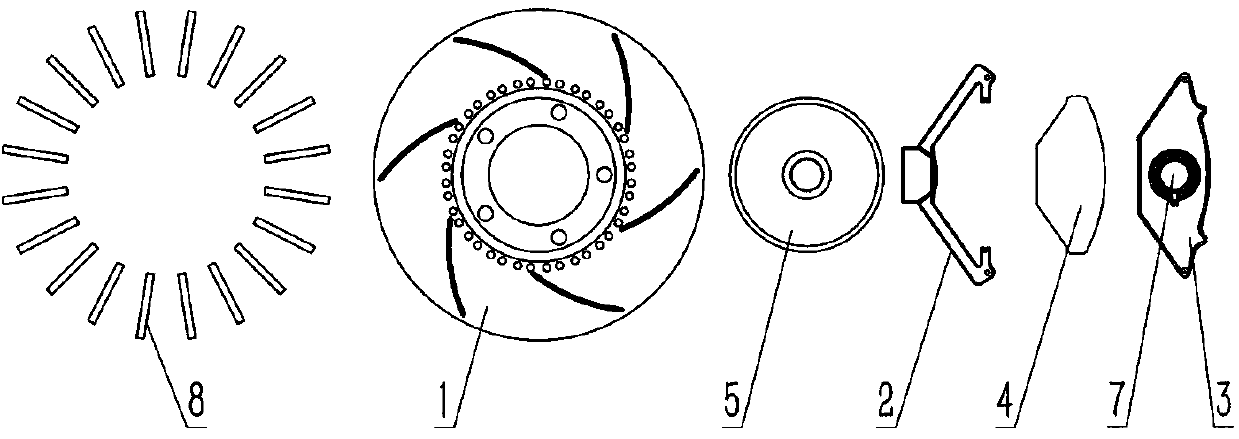 Heat pipe even-temperature heat dissipation device used for vehicle disc brake