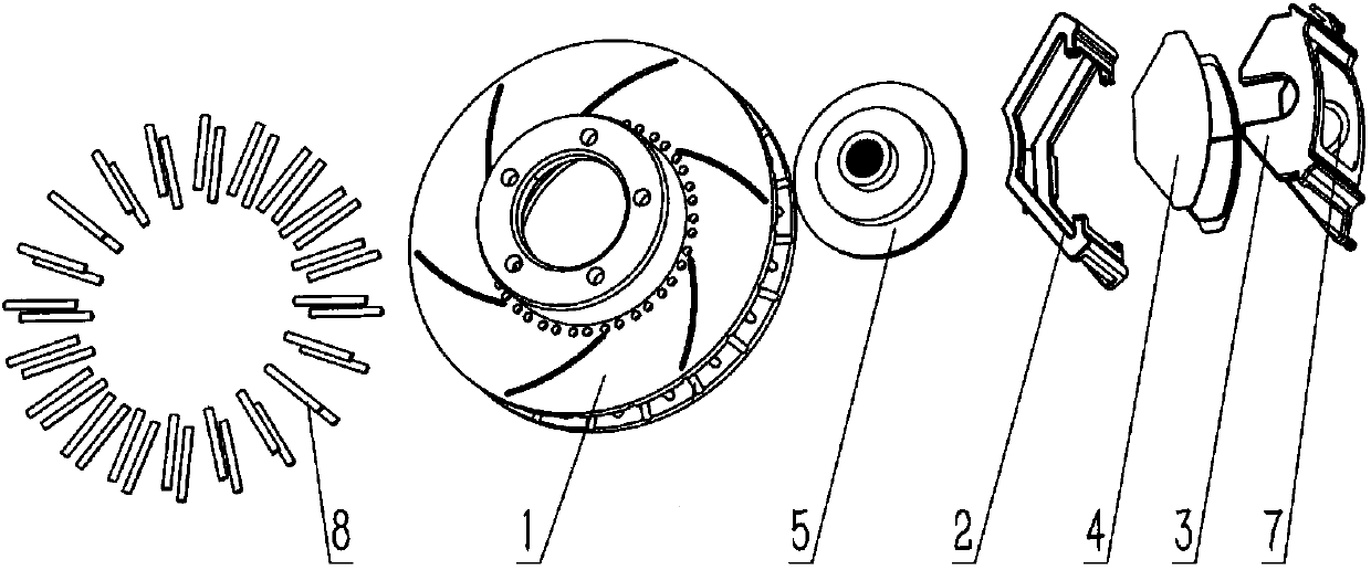 Heat pipe even-temperature heat dissipation device used for vehicle disc brake