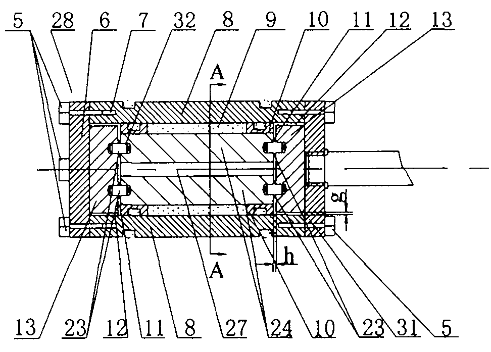 Magnetorheological damper with annular and disc-shaped liquid flow resistance channels simultaneously