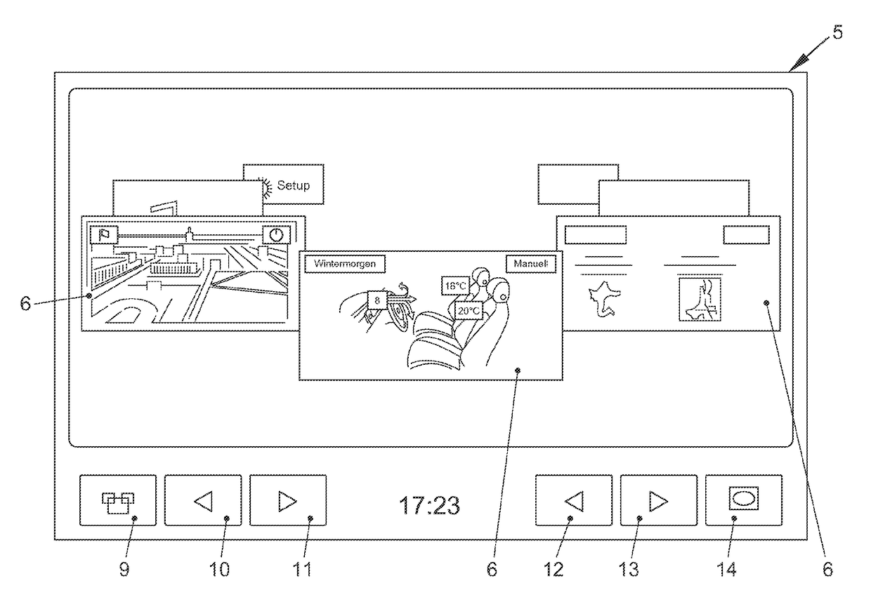 Method and device for displaying information arranged in lists