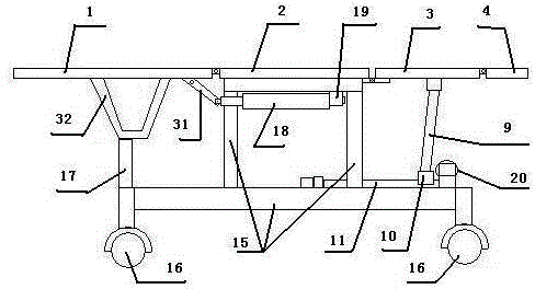 Nursing wheelchair bed