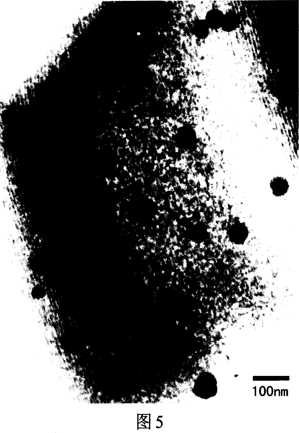 Meso-porous material containing nano silver granulates and preparing method