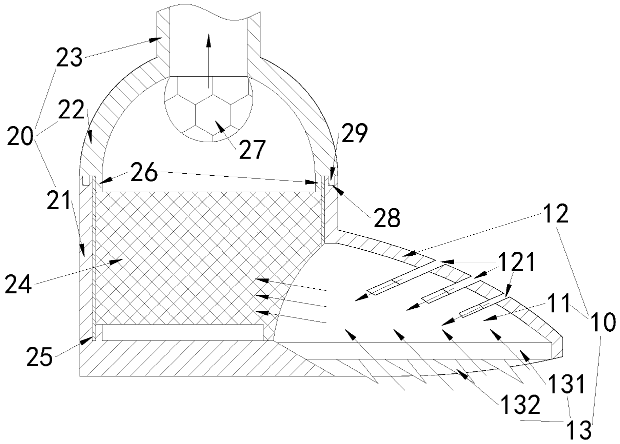 Sand discharging device for river regulation