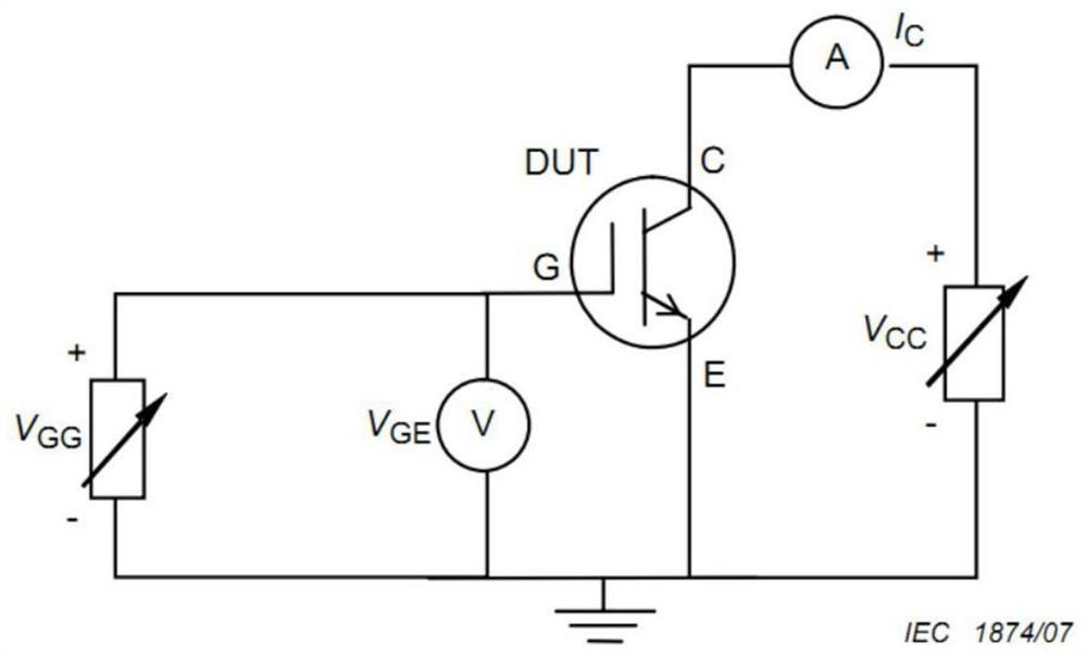 High-temperature gate bias test method and device capable of measuring threshold voltage