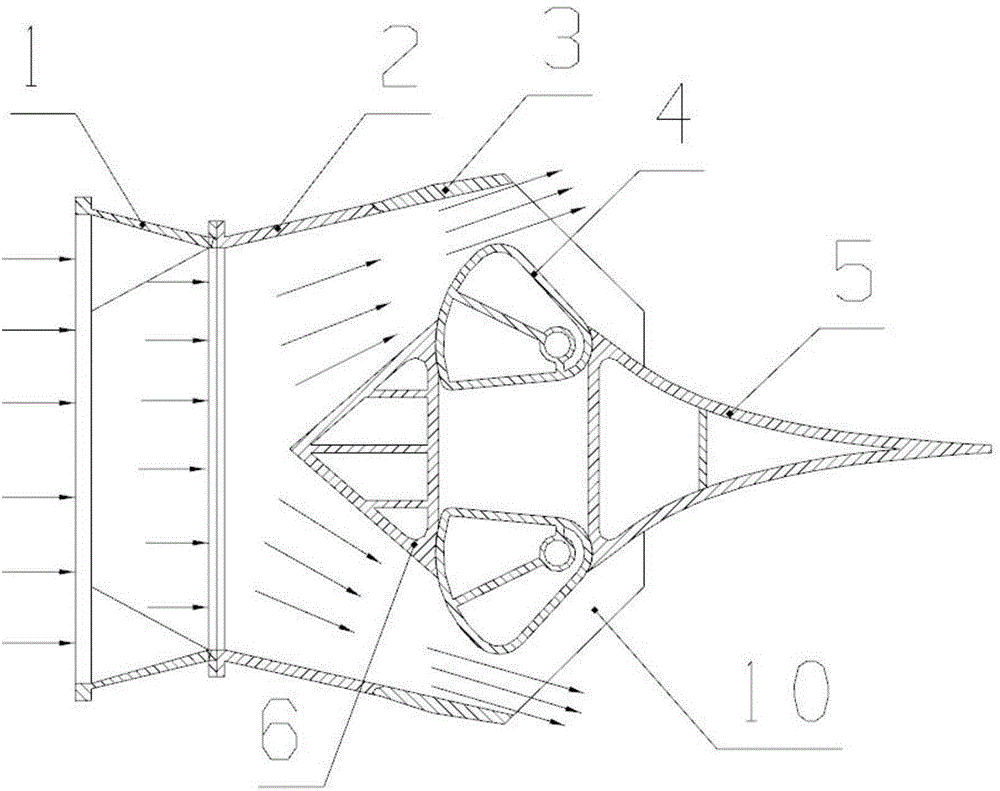 Binary plug type spray pipe having reverse thrusting function