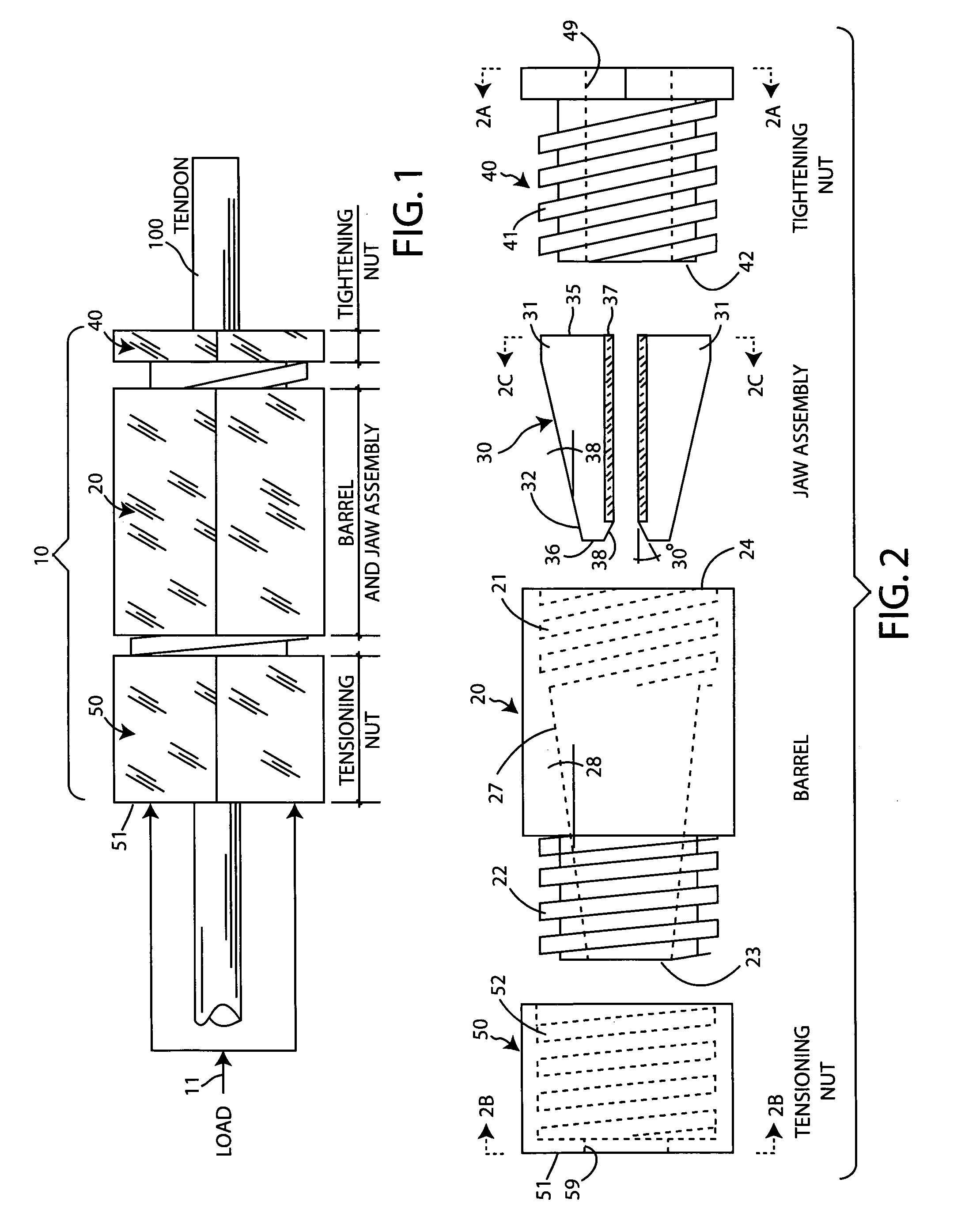 Tendon gripping device