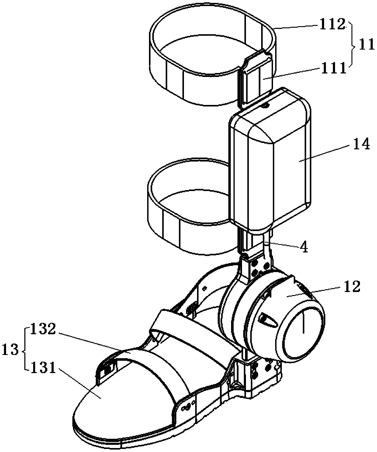 Intelligent ankle and foot straightening and training system for children suffering from brain paralysis