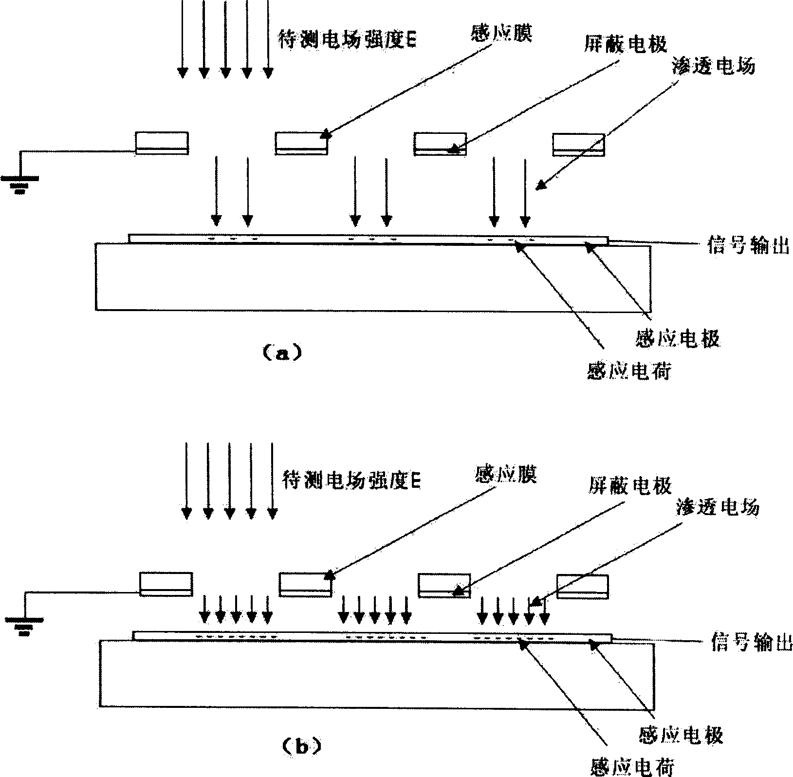 Vibrative micro electric field sensor