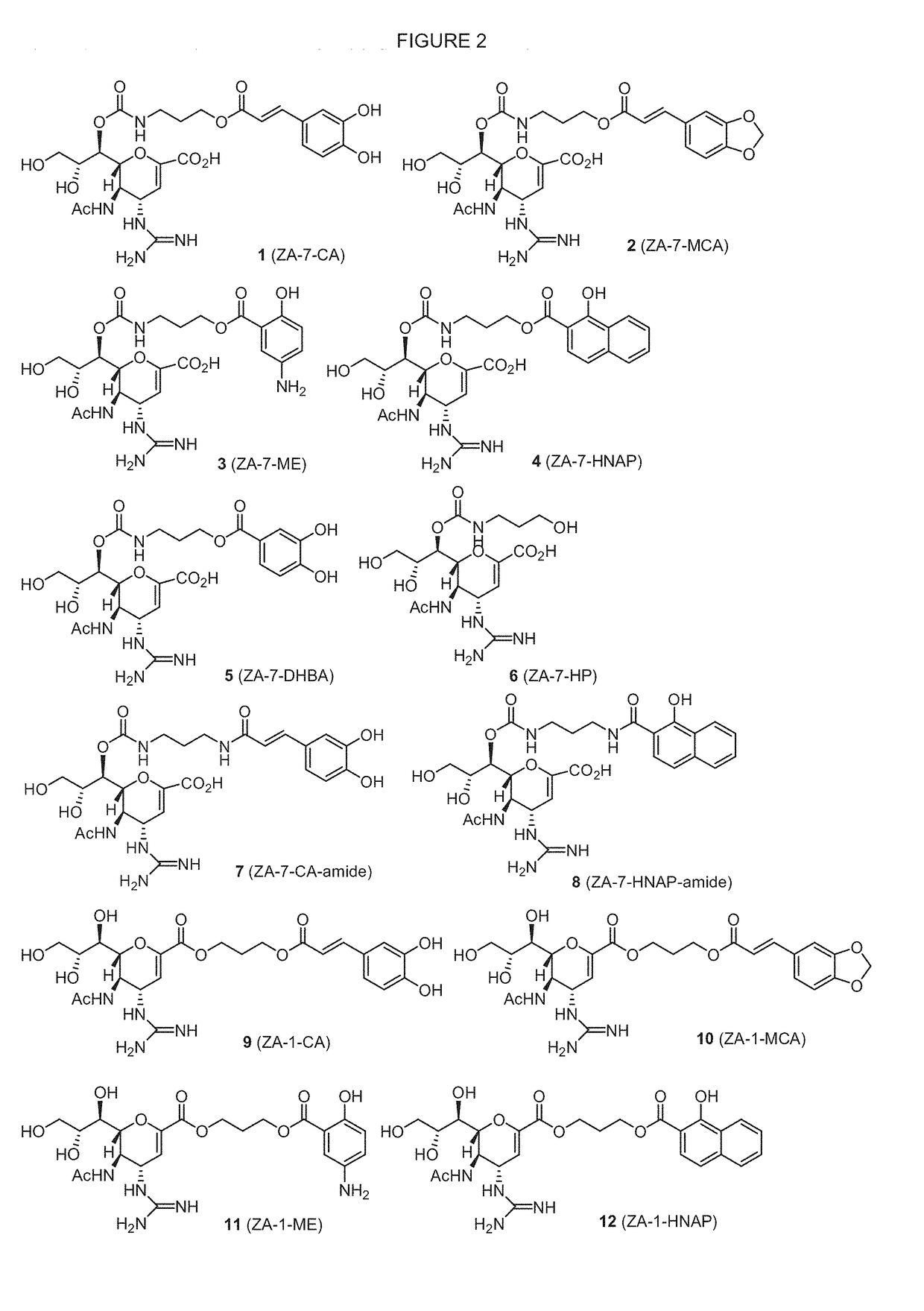 Enhanced anti-influenza agents conjugated with anti-inflammatory activity