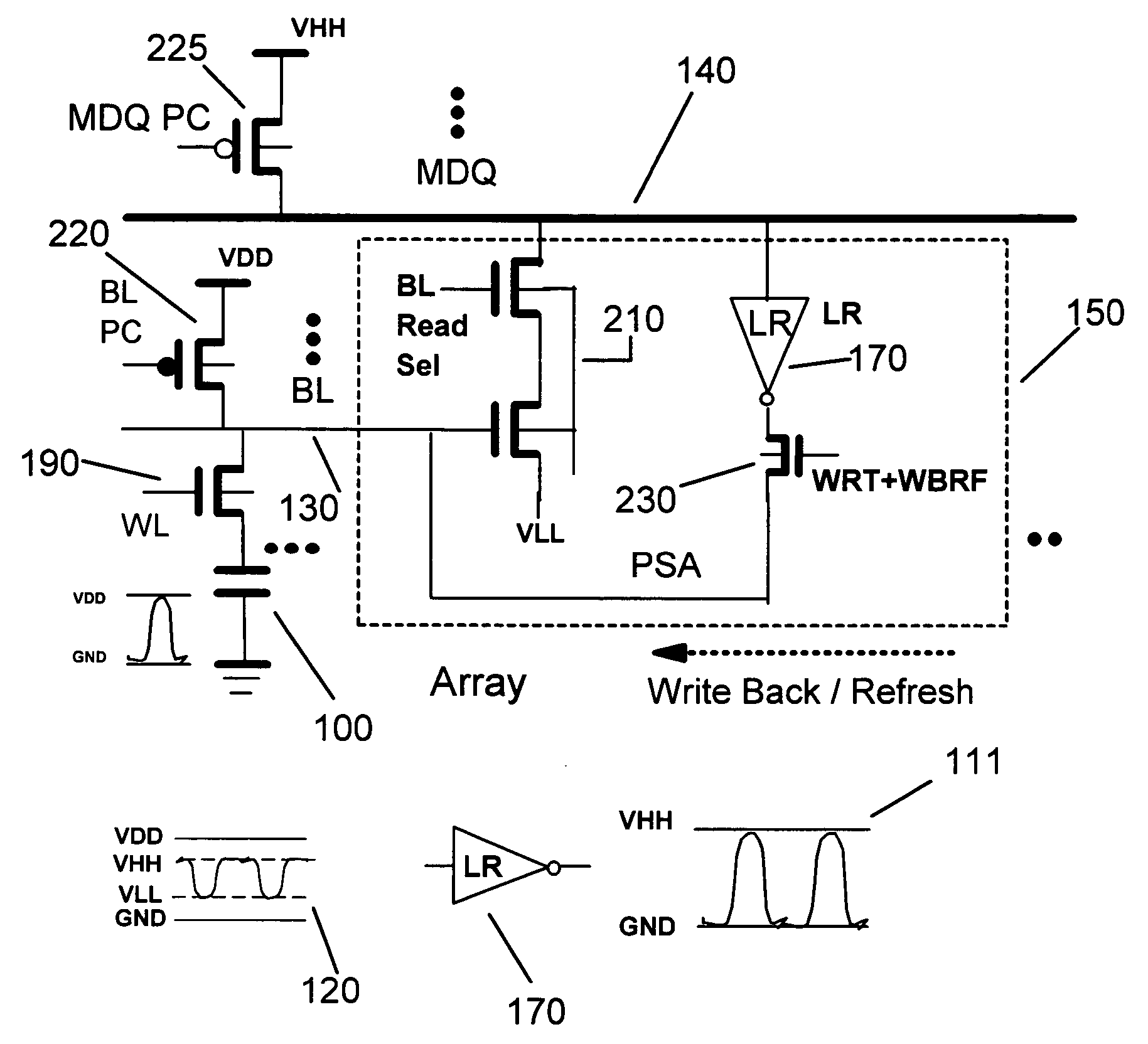 Low power circuits with small voltage swing transmission, voltage regeneration, and wide bandwidth architecture