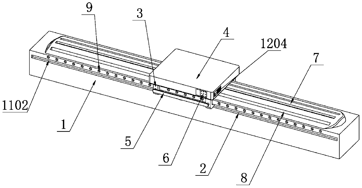 An integrated device that facilitates the walking and support of coal mining machines