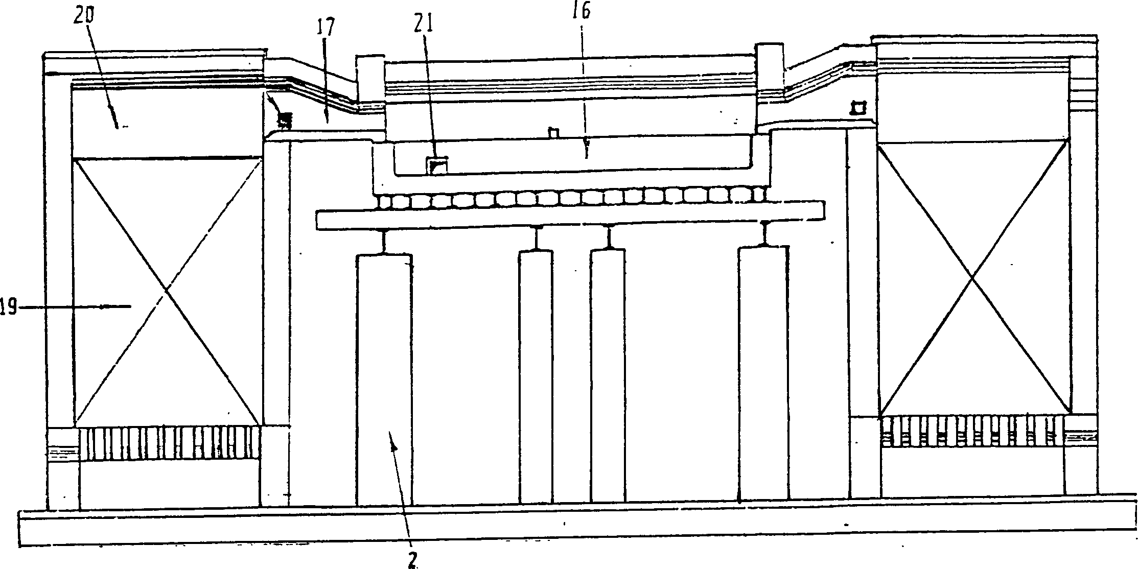 Dragon type glass tank furnace