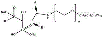 Calcium-affinity nanoparticle with Pamidronate disodium-modified Brij78 as key component and preparation method thereof