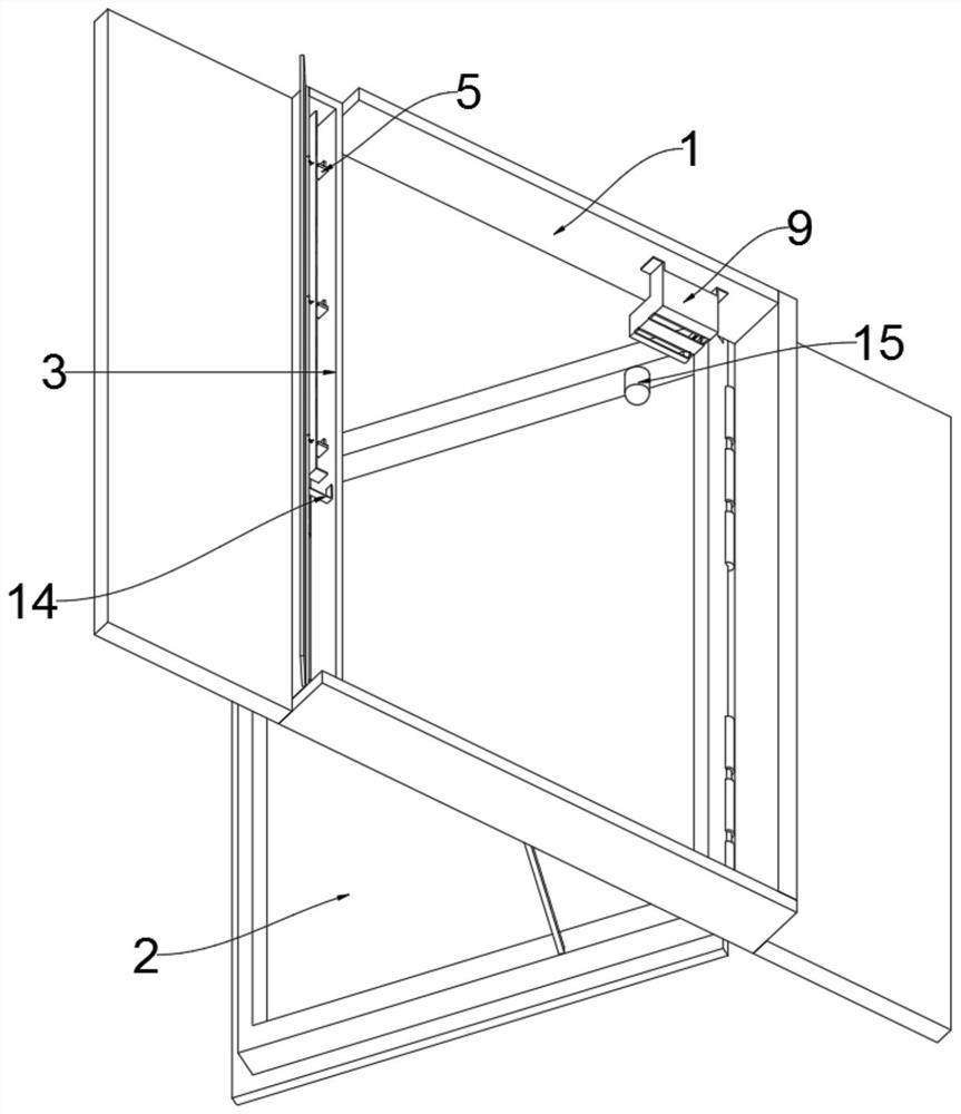 Non-heat-insulation type fireproof window made of broken bridge aluminum material