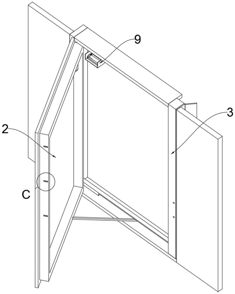 Non-heat-insulation type fireproof window made of broken bridge aluminum material