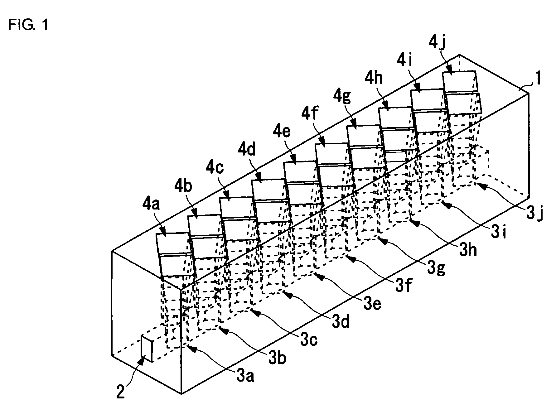 Waveguide horn antenna array and radar device