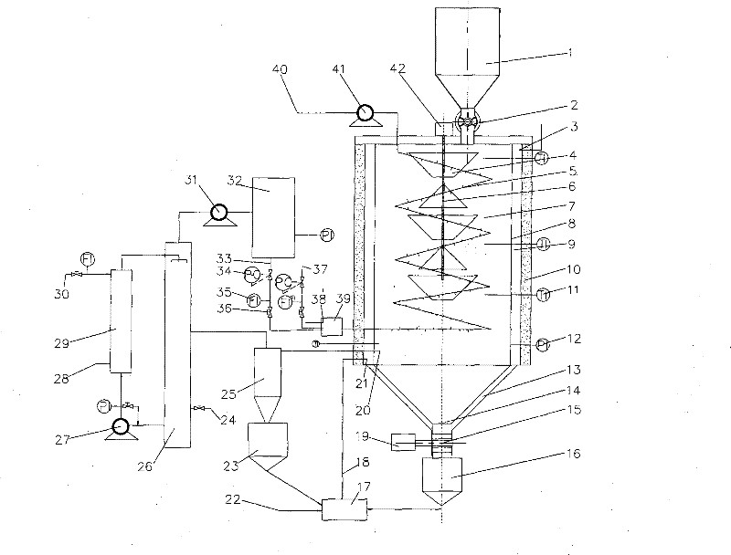 Internal combustion heating moving-bed type biomass pyrolysis liquefying apparatus